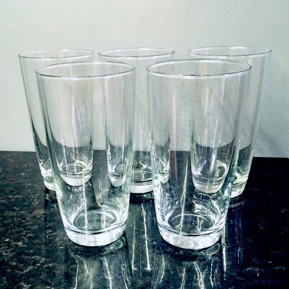Set of 5 Tall Water Tumblers